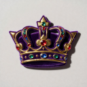 80s inspired tactile royal crown graphic icon